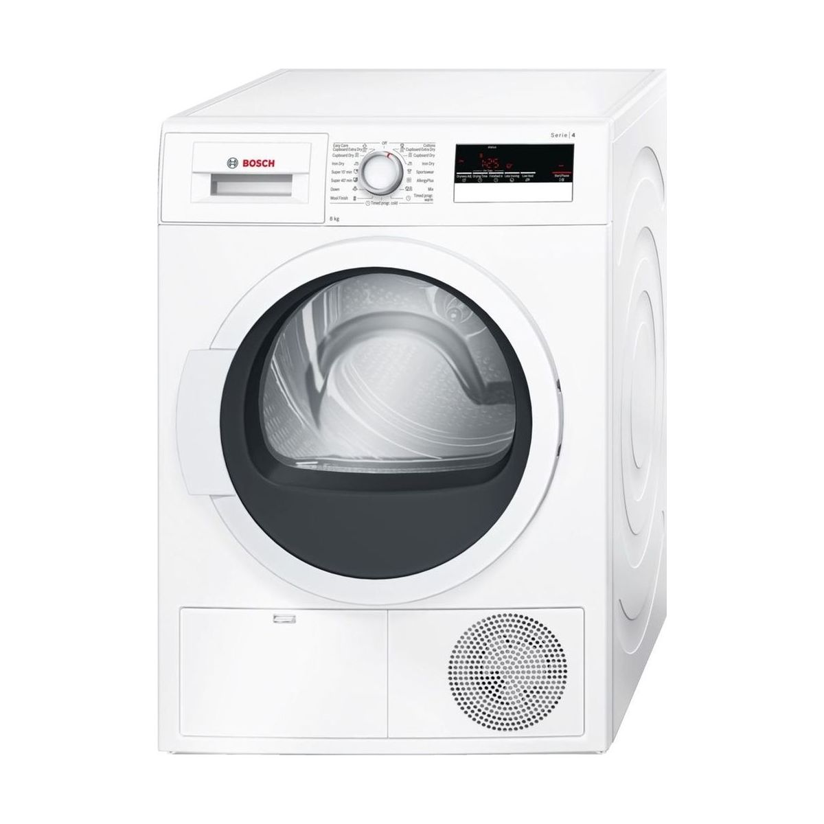 Máy Sấy Tụ Hơi 8KG BOSCH WTB86201SG - 14 chương trình sấy, Động cơ EcoSilence, Khóa trẻ em