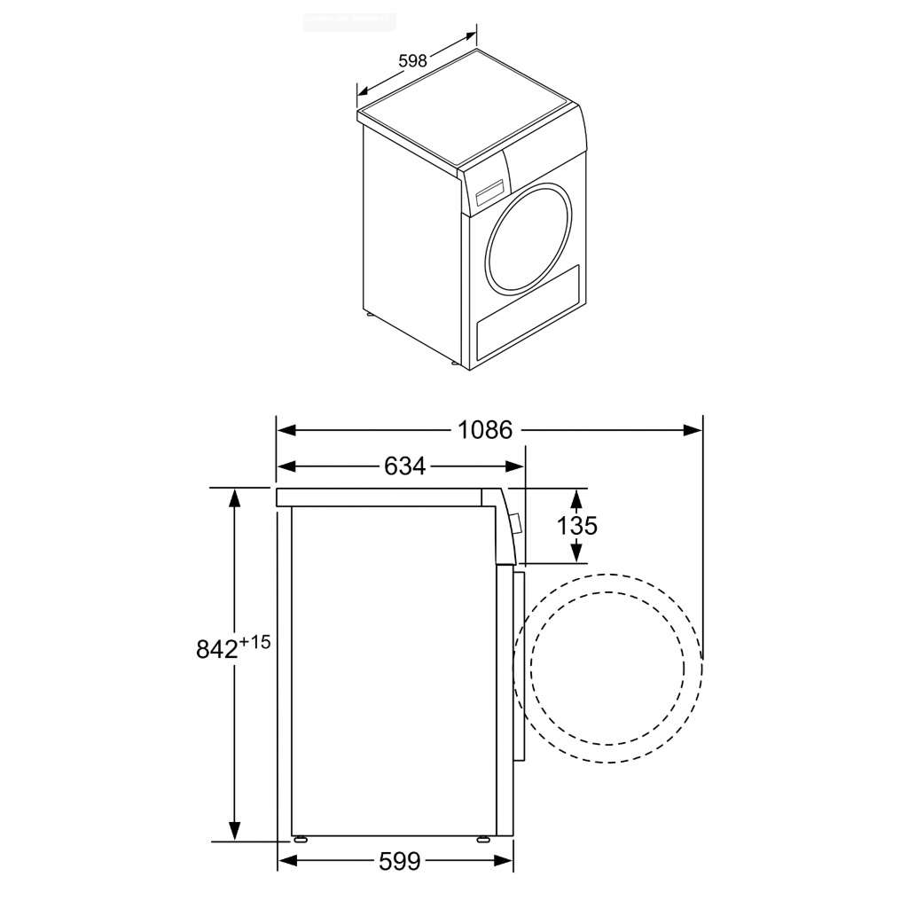 Máy Sấy Tụ Hơi 8KG BOSCH WTB86201SG - 14 chương trình sấy, Động cơ EcoSilence, Khóa trẻ em