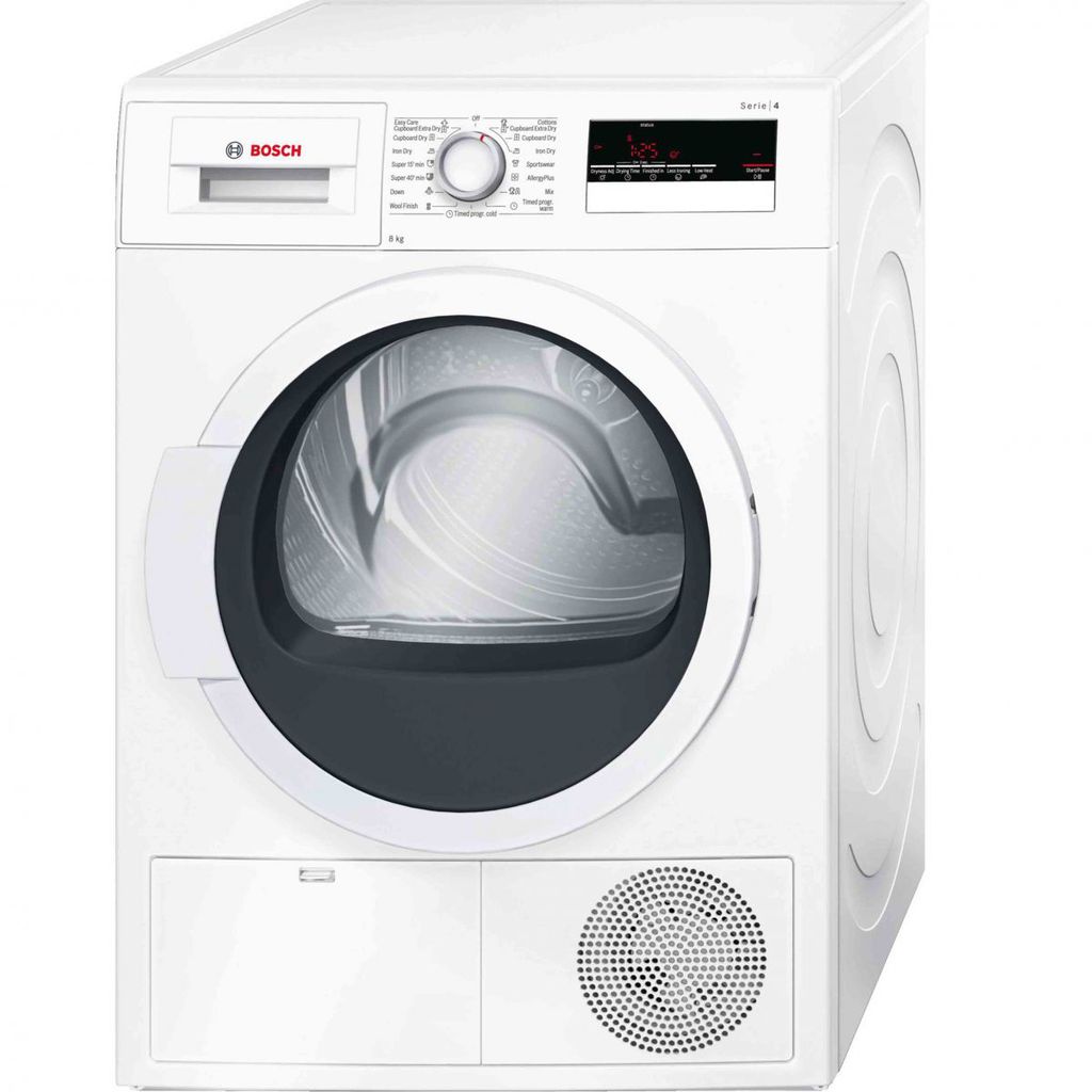 Máy Sấy Tụ Hơi Với Bơm Nhiệt 8KG BOSCH WTW87561SG - 14 chương trình, Động cơ EcoSilence, Khóa trẻ em