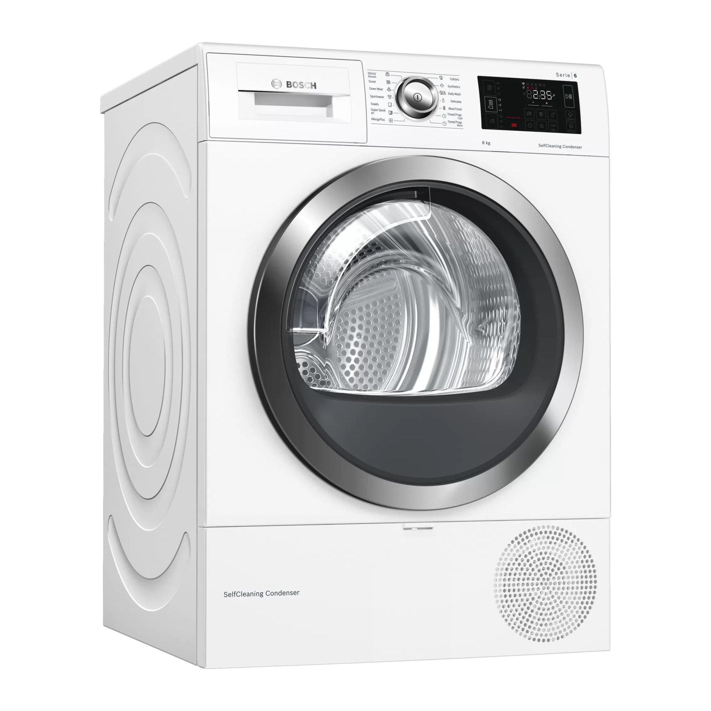 Máy Sấy Tụ Hơi Với Bơm Nhiệt Home Connect 8KG BOSCH WTW876H8SG - 14 chương trình, Động cơ EcoSilence, Khóa trẻ em