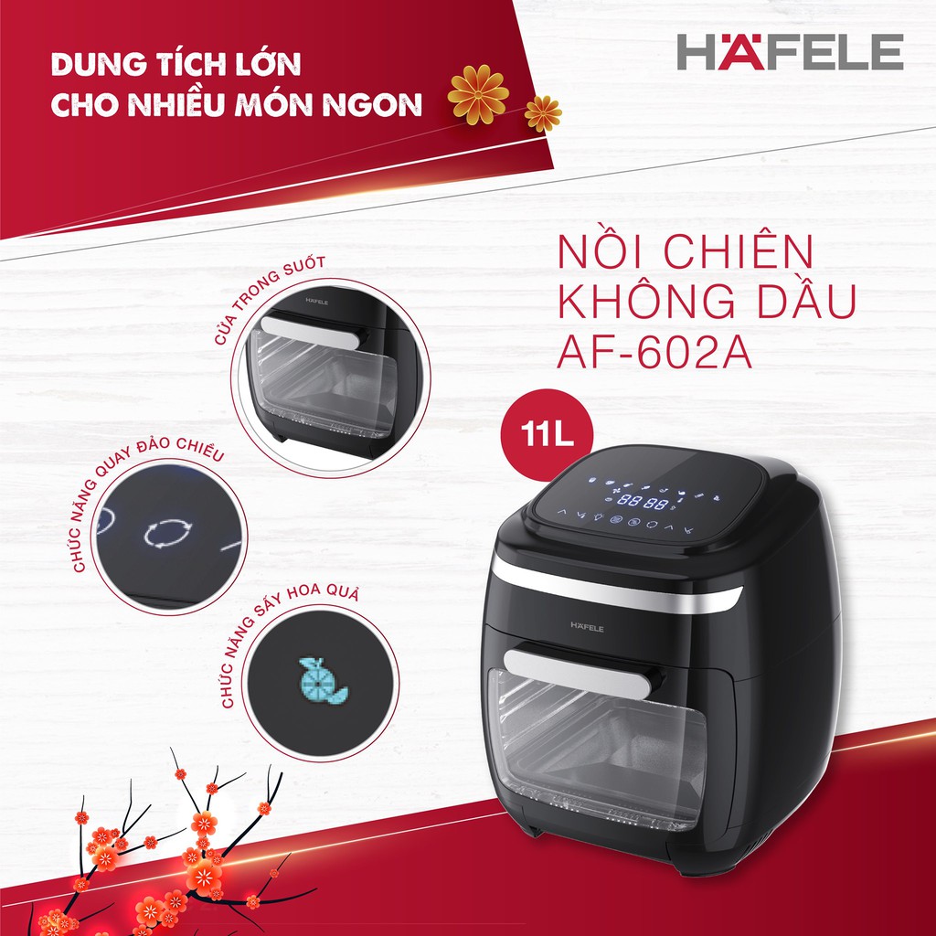 Nồi Chiên Không Dầu Cỡ Lớn Hafele AF-602A 535.43.711 - 11 Lít