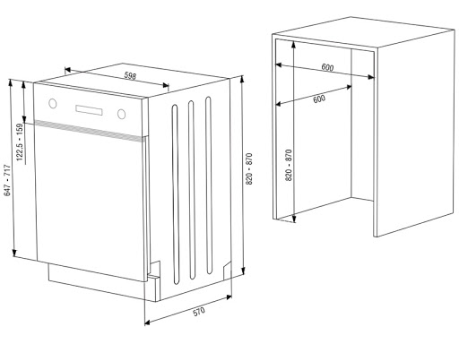 Máy Rửa Chén Bát Độc Lập Hafele HDW-F60C 533.23.200 - Sức chứa 15 bộ