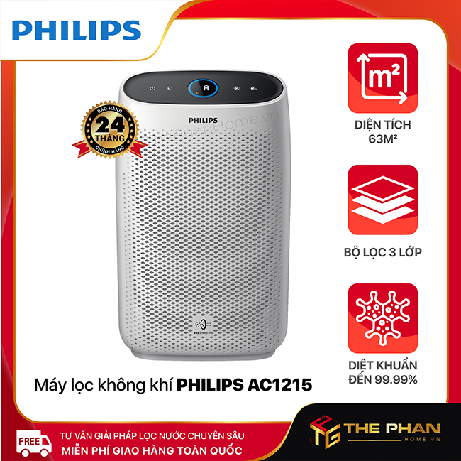 Máy Lọc Không Khí Philips AC1215/10 (<63m²) [Series 1000]