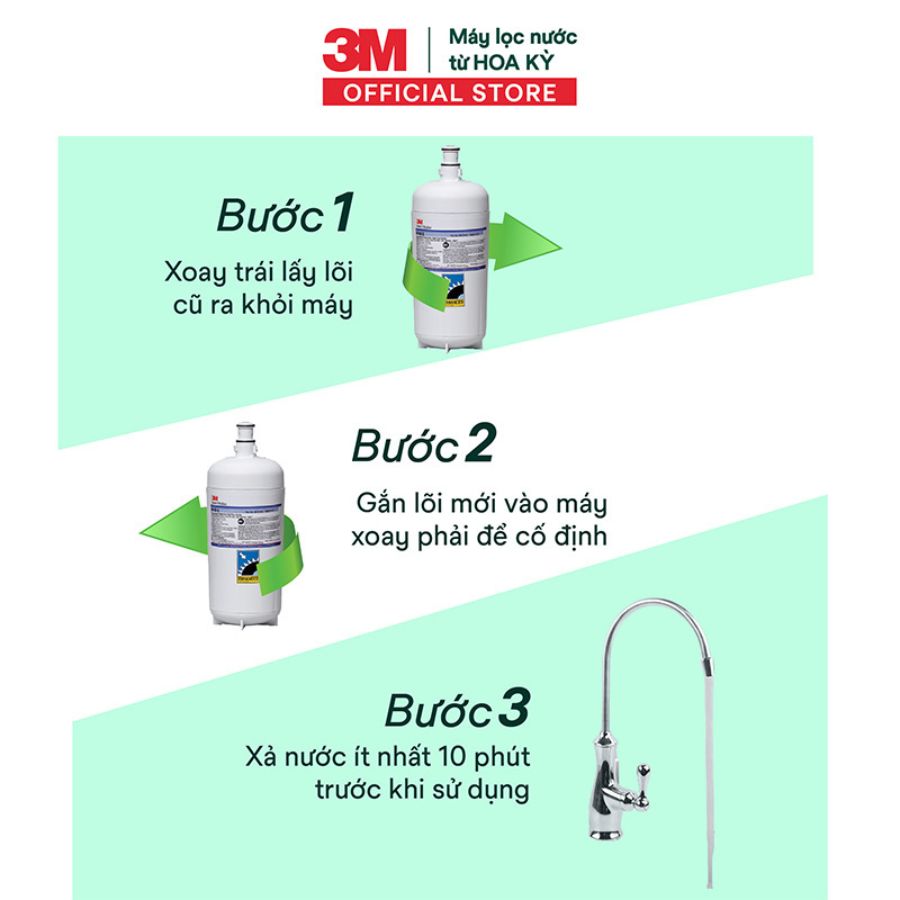 Máy Lọc Nước Lắp Dưới Bồn Rửa 3M FF100 Kèm Vòi