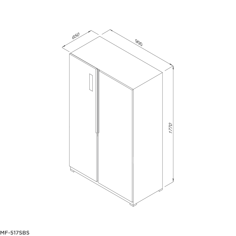 Tủ Lạnh Side By Side Malloca MF-517SBS - Dung tích 517 Lít