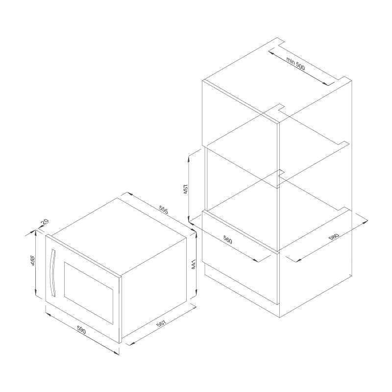 Tủ Bảo Quản Rượu Âm Tủ Malloca MWC-22G, MWC-22S - Sức chứa 24 chai