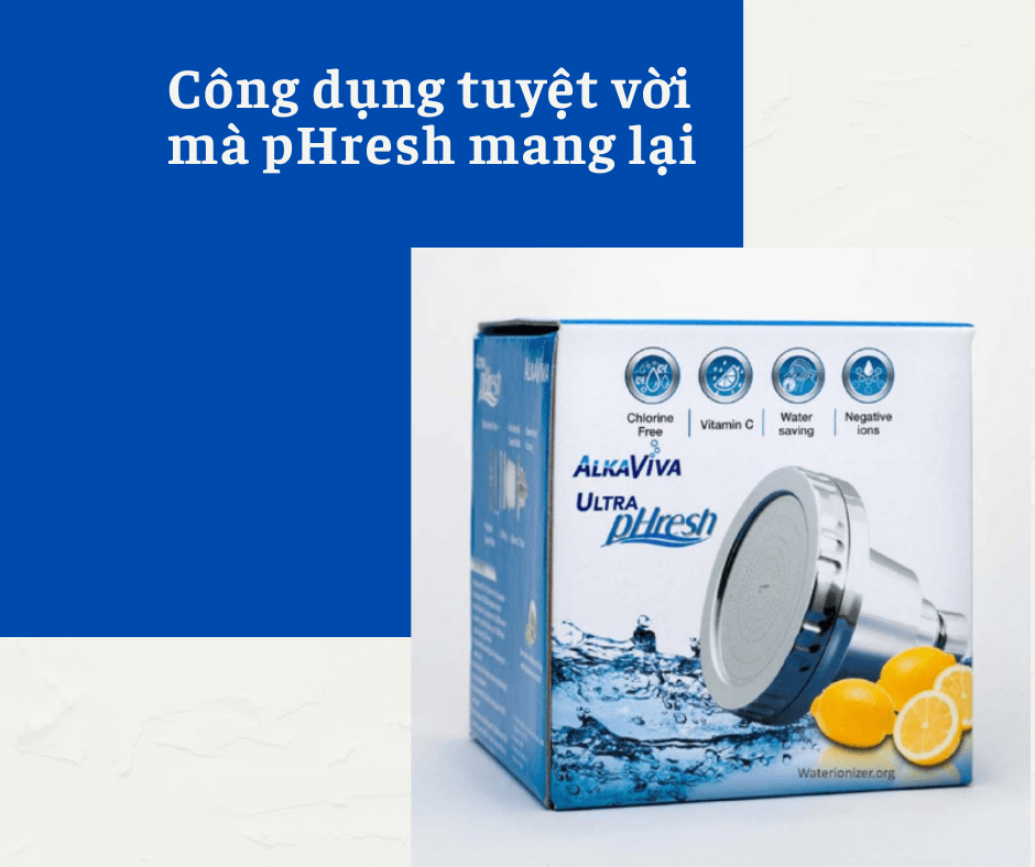 Vòi Hoa Sen Kết Hợp Lọc Nước ALKAVIVA ULTRA PHRESH - Tạo 400.000 ion âm, Cung cấp Vitamin C cho da