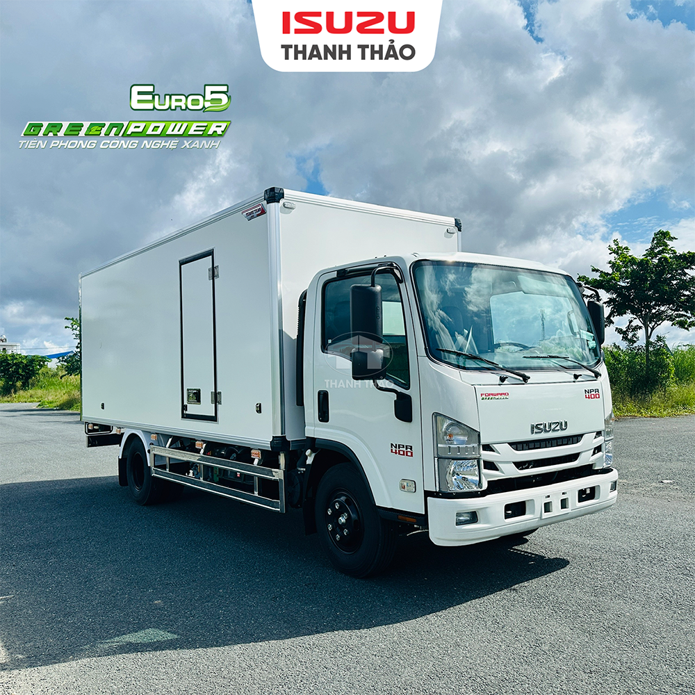 Xe tải Isuzu NPR400 Bảo Ôn Oxi- Tải 3.49 tấn - Thùng dài 5m1