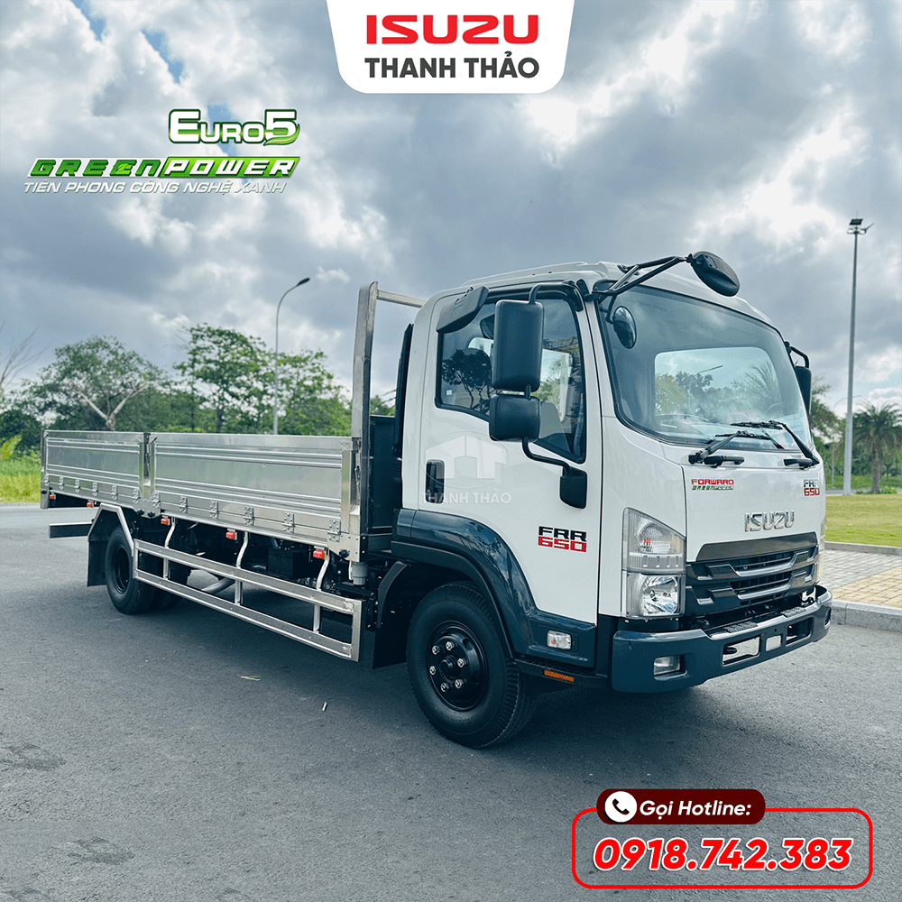 Xe tải Isuzu FRR650 Thùng Lửng 304 - Tải 6.7 tấn - Thùng dài 5m7