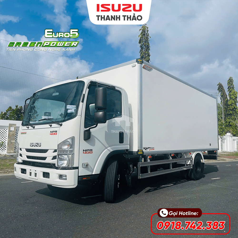 Xe tải Isuzu NPR400 Thùng Bảo Ôn - Tải 3.7 tấn - Thùng dài 5m1