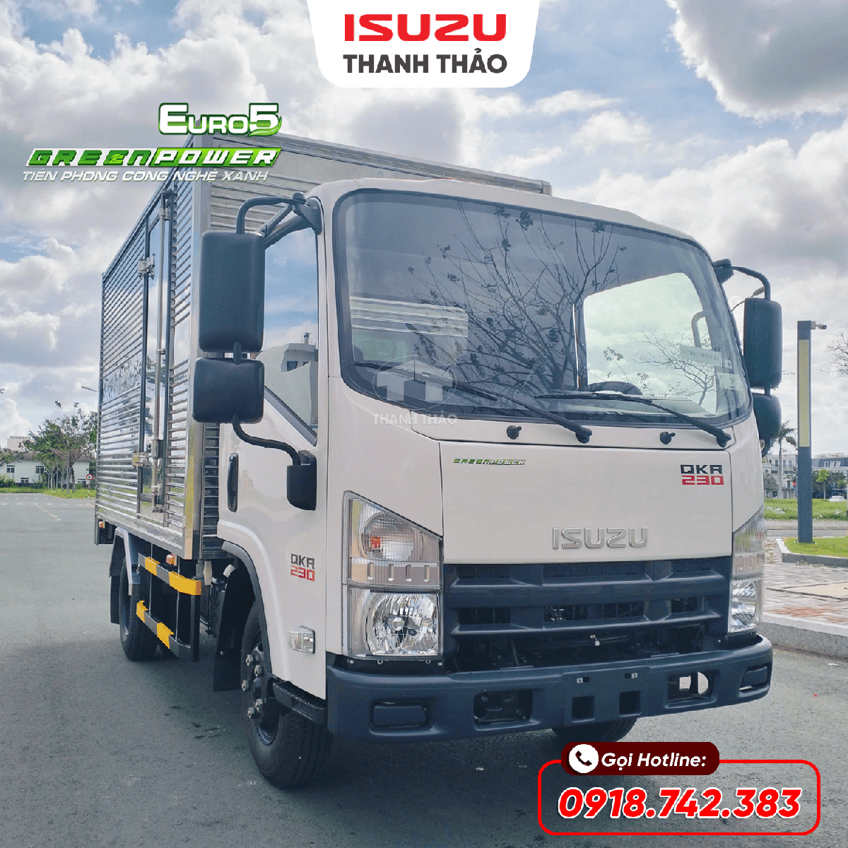 Xe tải Isuzu QKR230 Thùng Kín TC - Tải 2.5 tấn - Thùng dài 3m6