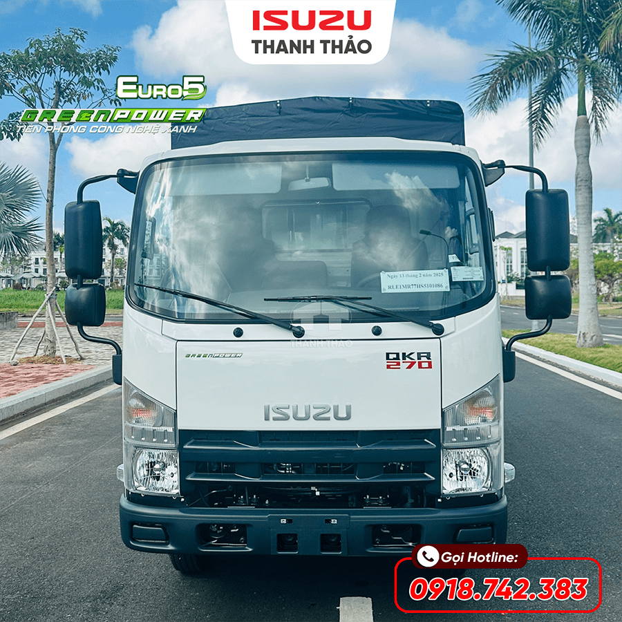 Xe tải Isuzu QKR270 Mui Bạt - Tải 2.7 tấn - Thùng dài 4m4