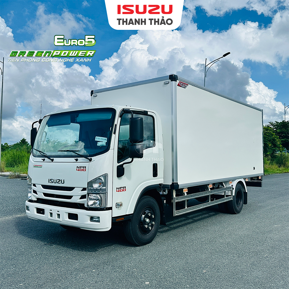 Xe tải Isuzu NPR400 Bảo Ôn Oxi- Tải 3.49 tấn - Thùng dài 5m1