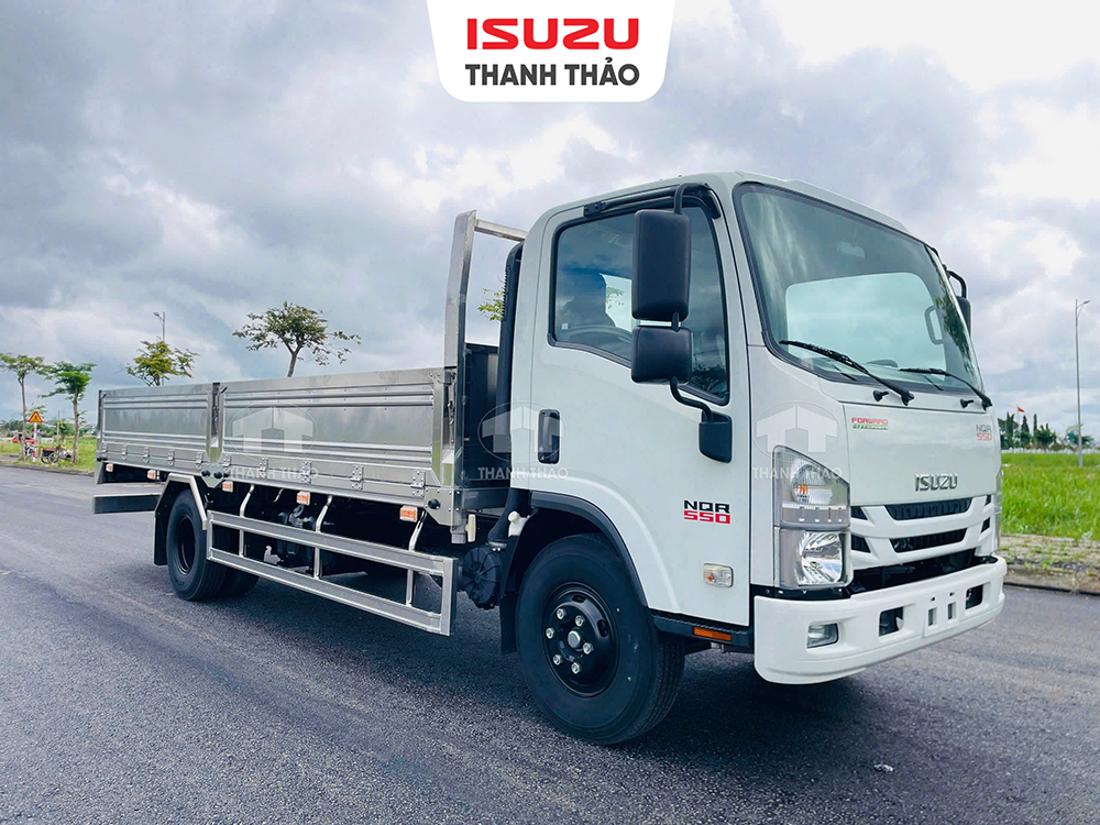 Xe Tải Isuzu NQR550 Thùng Lửng TC - Tải trọng 5.8 tấn -Thùng dài 6m1