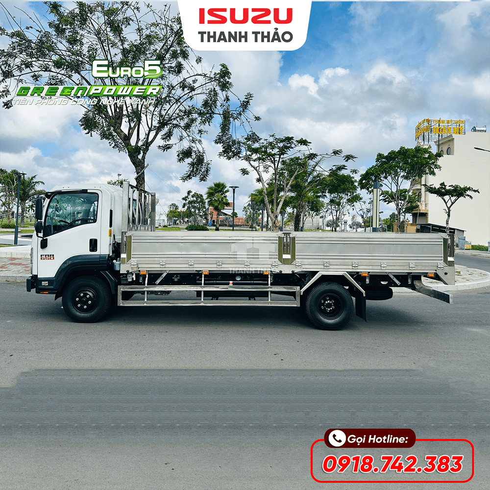 Xe tải Isuzu FRR650 Thùng Lửng 304 - Tải 6.7 tấn - Thùng dài 5m7