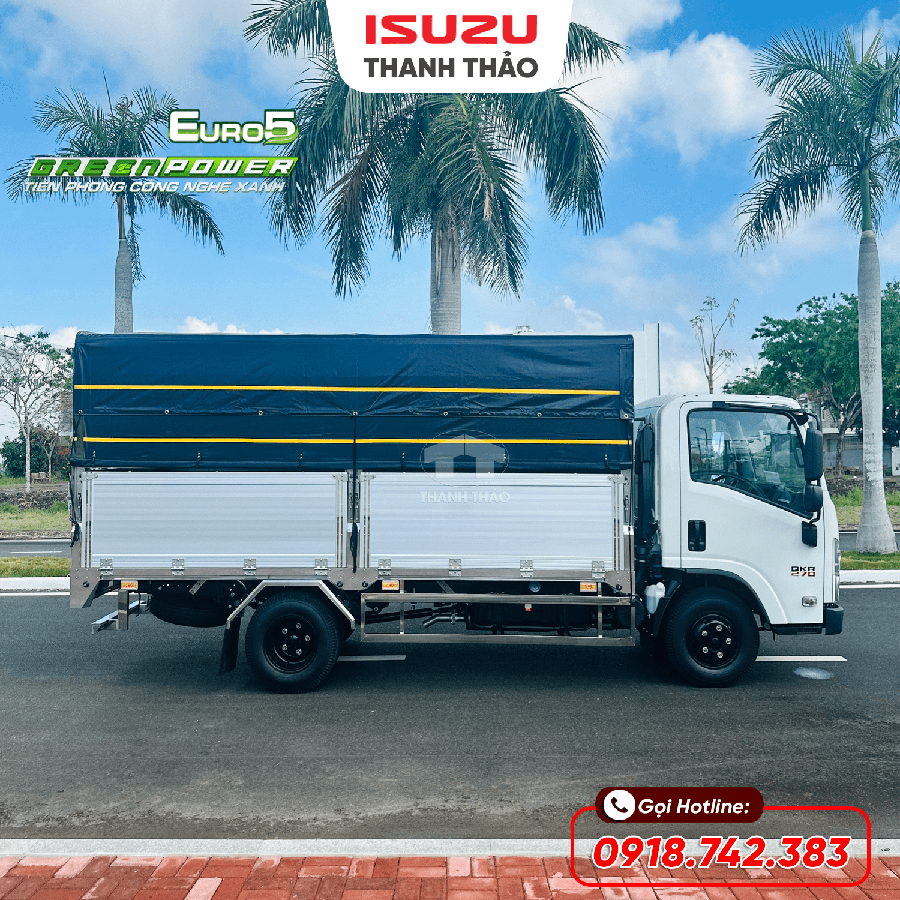 Xe tải Isuzu QKR270 Mui Bạt - Tải 2.7 tấn - Thùng dài 4m4