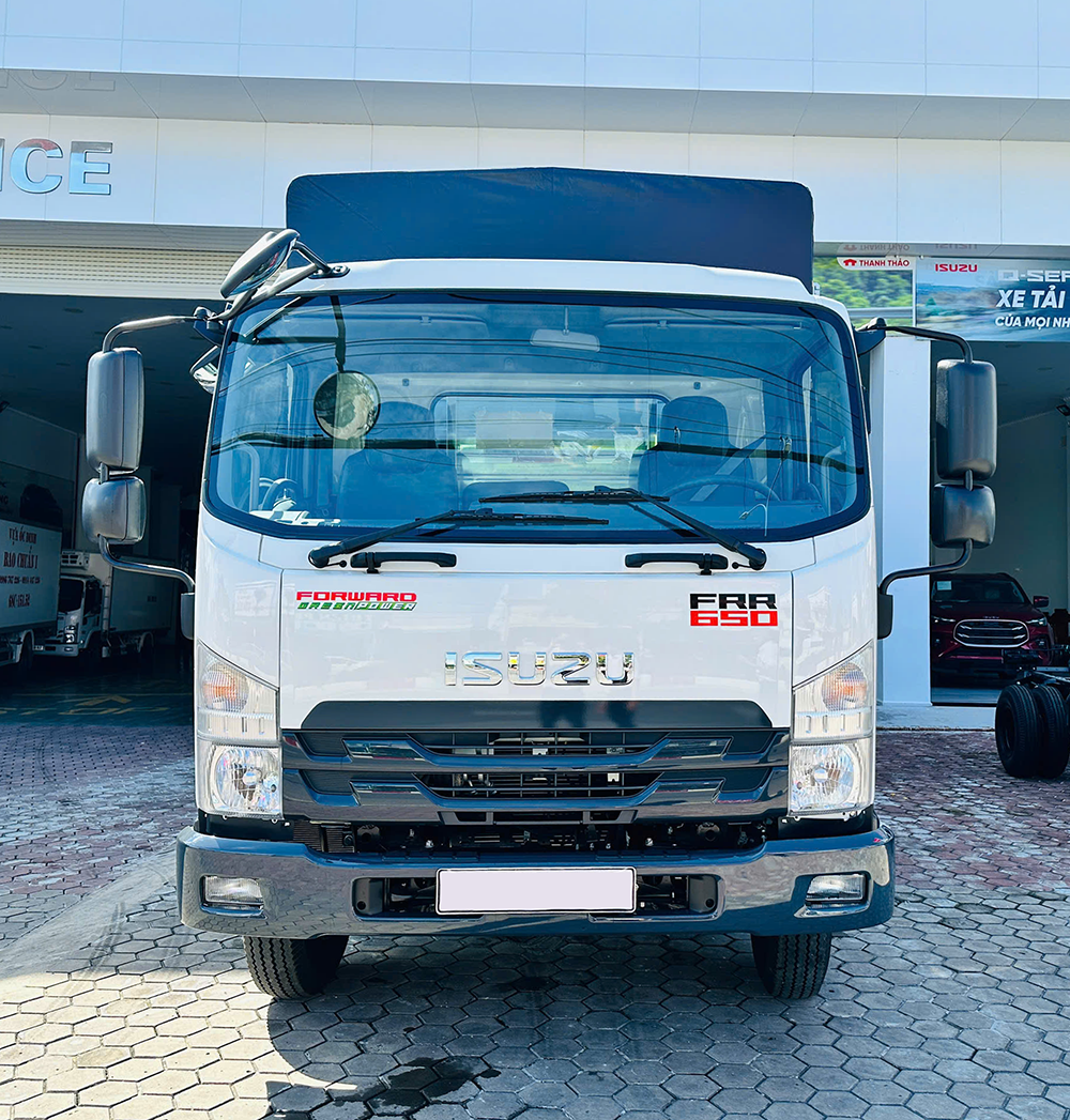 Xe tải Isuzu FRR650 Mui bạt bửng nhôm - Tải trọng 6.2 tấn - Thùng dài 6m6