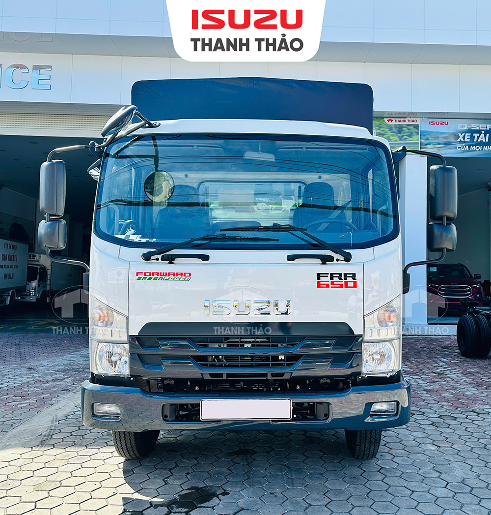Xe tải Isuzu FRR650 Mui bạt bửng nhôm - Tải trọng 6.2 tấn - Thùng dài 6m6