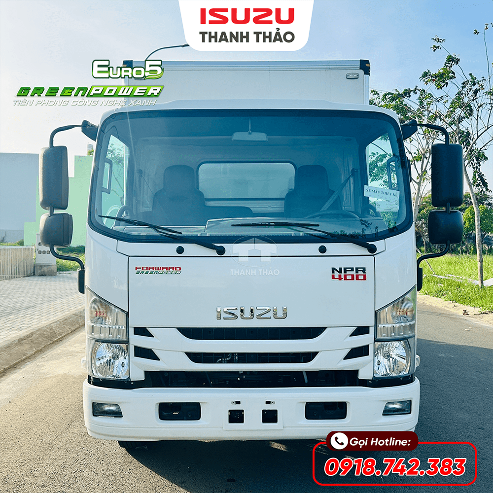 Xe tải Isuzu NPR400 Thùng Bảo Ôn - Tải 3.7 tấn - Thùng dài 5m1