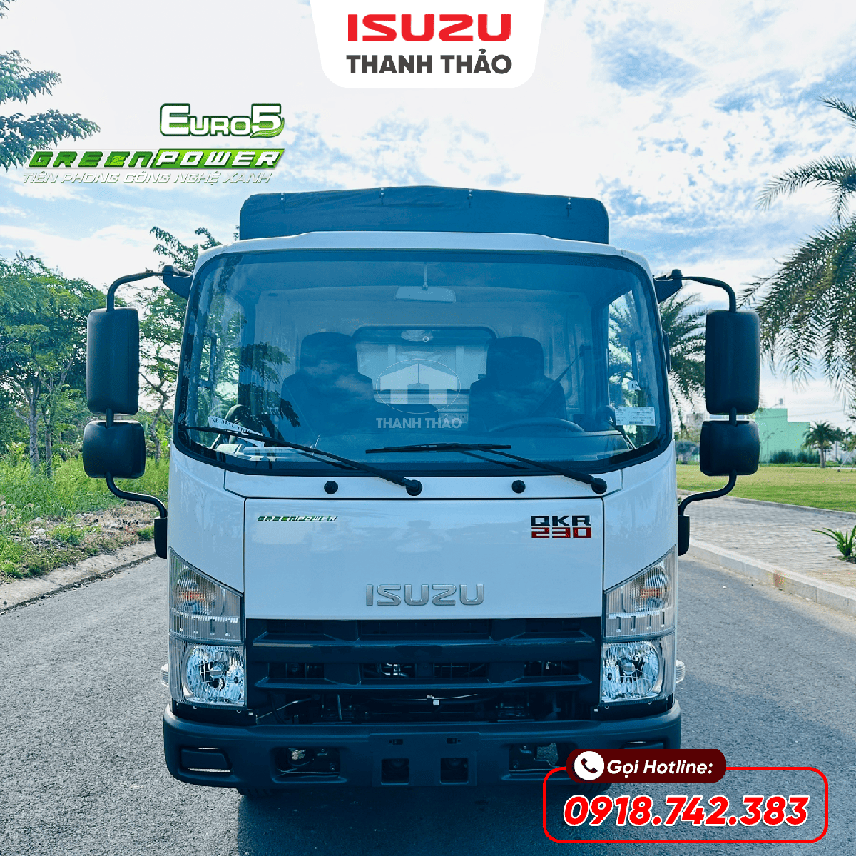 Xe tải Isuzu QKR230 Mui bạt TC - Tải 2.5 tấn - Thùng dài 3m6