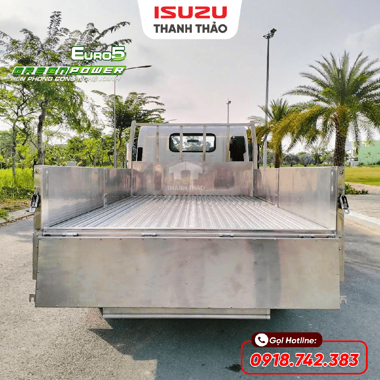 Xe tải Isuzu QKR230 Thùng lửng 304 - Tải 2.3 tấn - Thùng dài 3m6