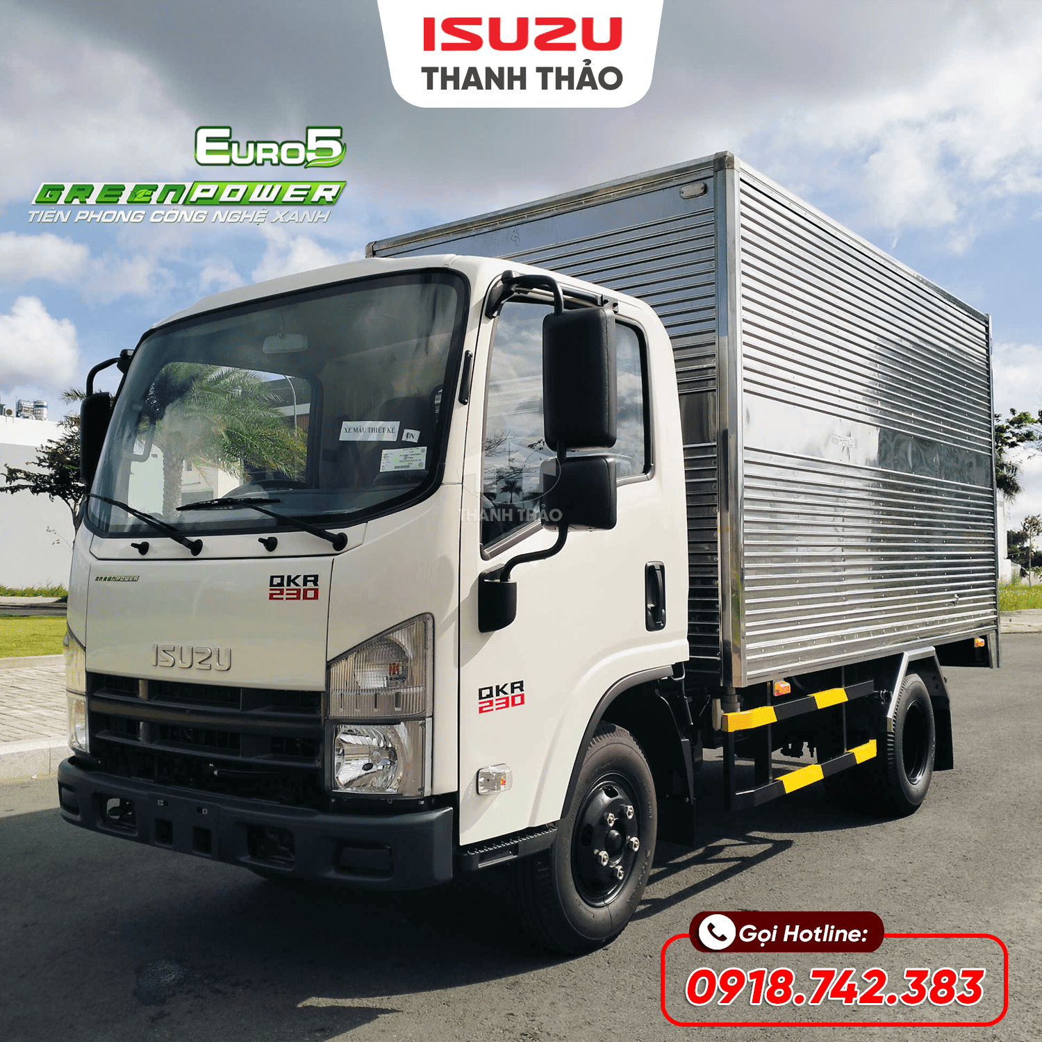 Xe tải Isuzu QKR230 Thùng Kín TC - Tải 2.5 tấn - Thùng dài 3m6