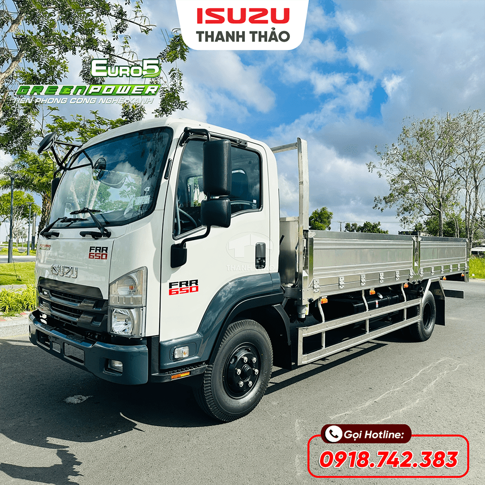 Xe tải Isuzu FRR650 Thùng Lửng 304 - Tải 6.7 tấn - Thùng dài 5m7