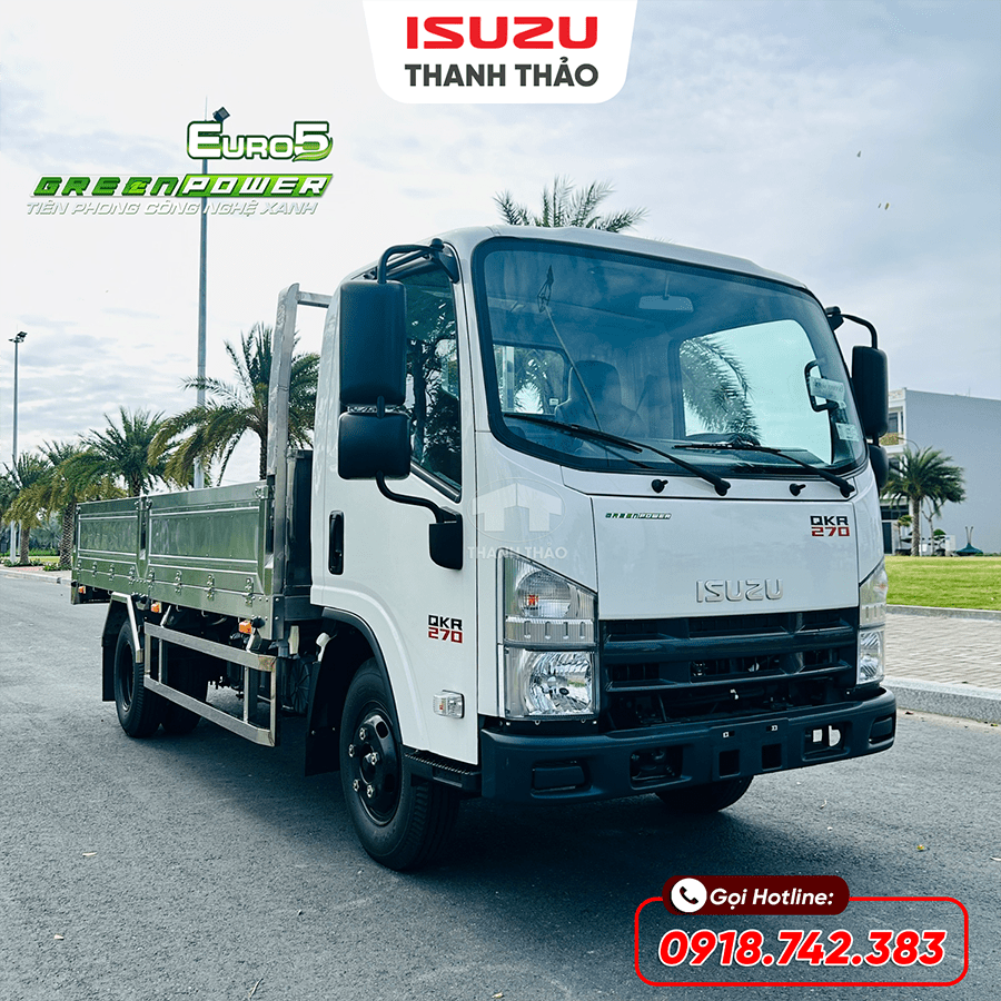 Xe tải Isuzu QKR270 Thùng Lửng 304 - Tải 2.75 tấn - Thùng dài 4m4