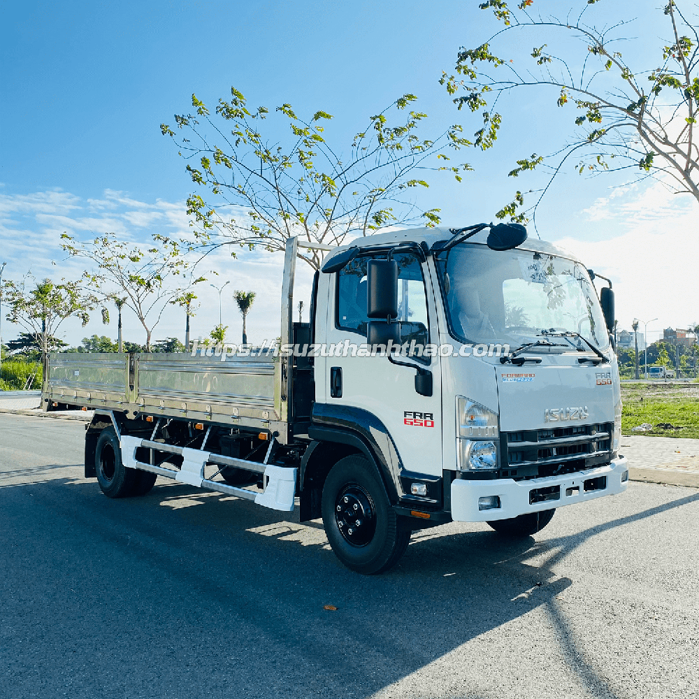 Xe Tải Isuzu FRR650 Thùng lửng 304 - Tải 6.8 tấn - Thùng dài 6m7