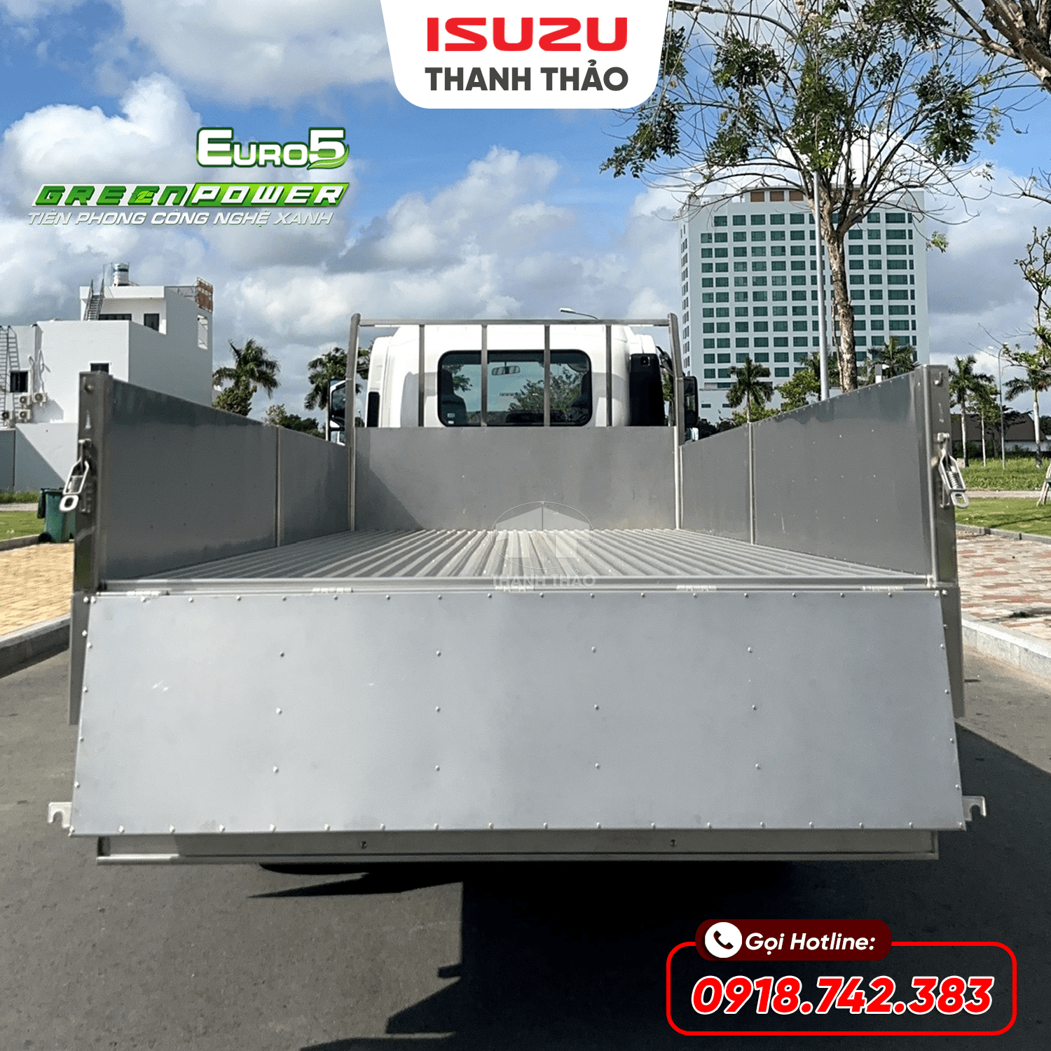 Xe tải Isuzu FRR650 Thùng Lửng 304 - Tải 6.7 tấn - Thùng dài 5m7