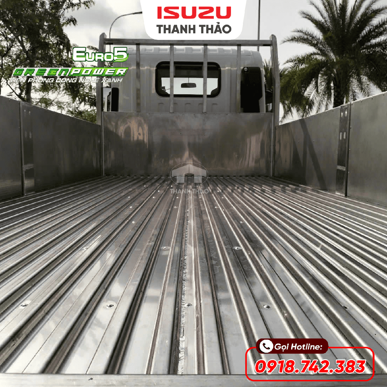 Xe tải Isuzu QKR230 Thùng lửng 304 - Tải 2.3 tấn - Thùng dài 3m6