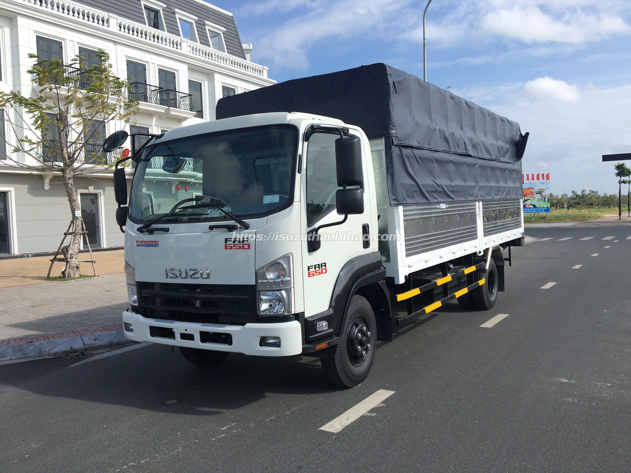 Xe tải Isuzu FRR650 Mui bạt TC - Tải trọng 6.5 tấn - Thùng dài 5m7