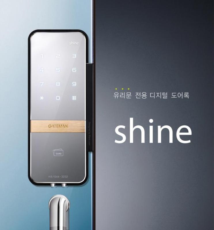 Khóa cửa kính thẻ từ Gateman Shine 2 Way 1