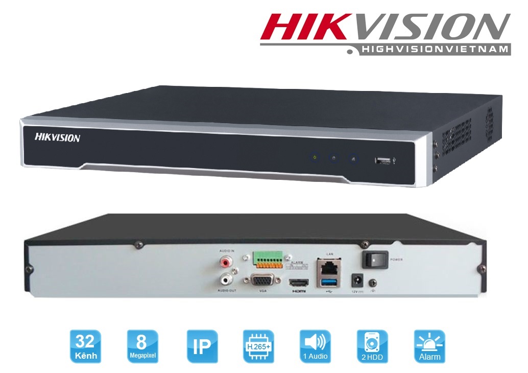 Đầu ghi hình HIKVISION NVR DS-7632NI-K2 Đầu ghi hình HIKVISION NVR DS-7632NI-K2