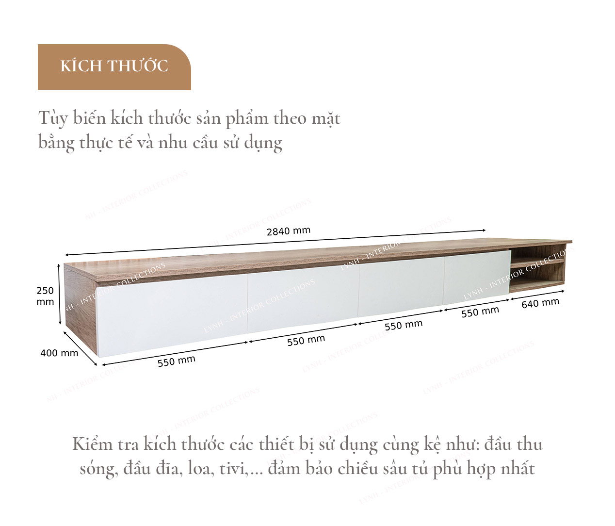 Kệ tivi treo tường LYNH-KTV006