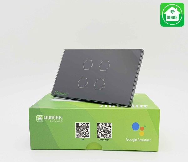 Công tắc thông minh 4 nút Hunonic – Điện City