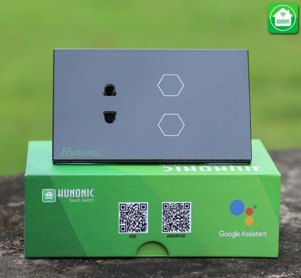 Công tắc thông minh có ổ cắm chính hãng Hunonic