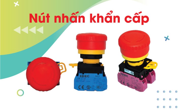 Nút nhấn khẩn cấp idec YW1B Ø 22mm 1NC, 2NC, 1NC – 1NO