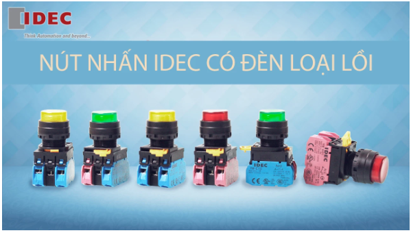 Nút nhấn IDEC phi 22 có đèn CHÍNH HÃNG – đầy đủ mẫu mã