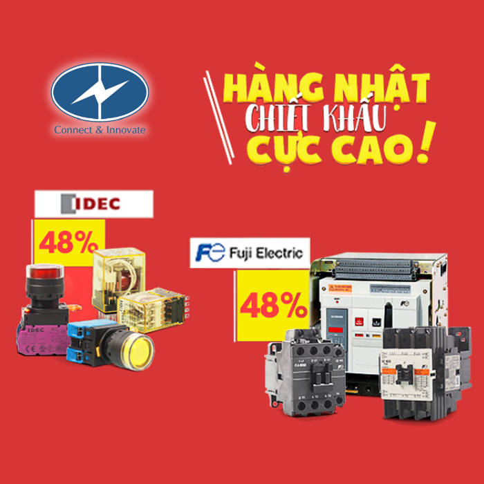 Đèn báo, nút nhấn idec