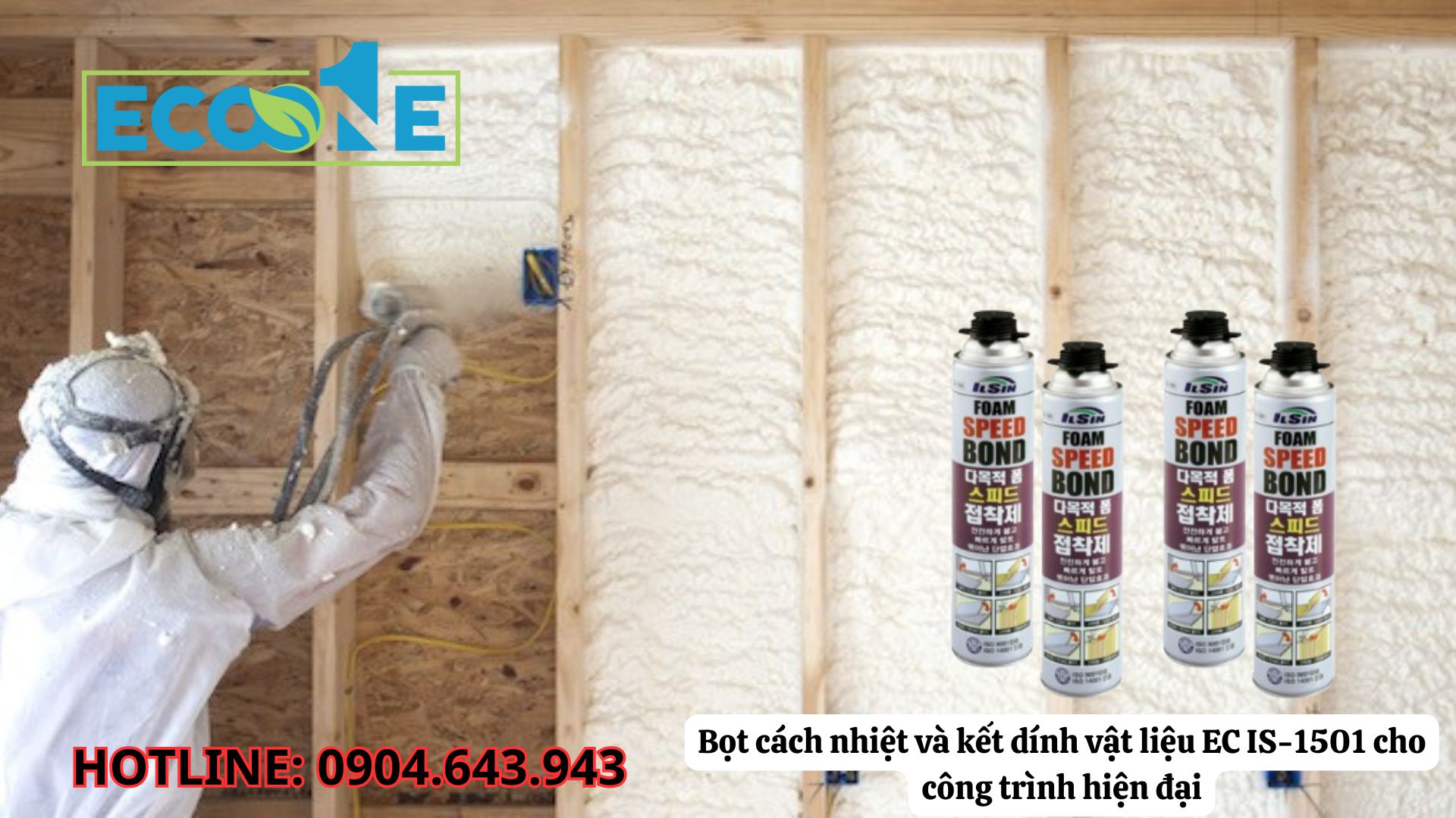 Bọt cách nhiệt và kết dính vật liệu EC IS-1501 cho công trình công nghiệp