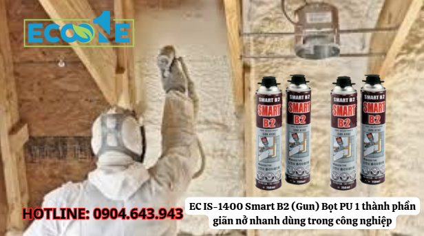 EC IS-1400 Smart B2 (Gun) Bọt PU 1 thành phần giãn nở nhanh dùng trong công nghiệp