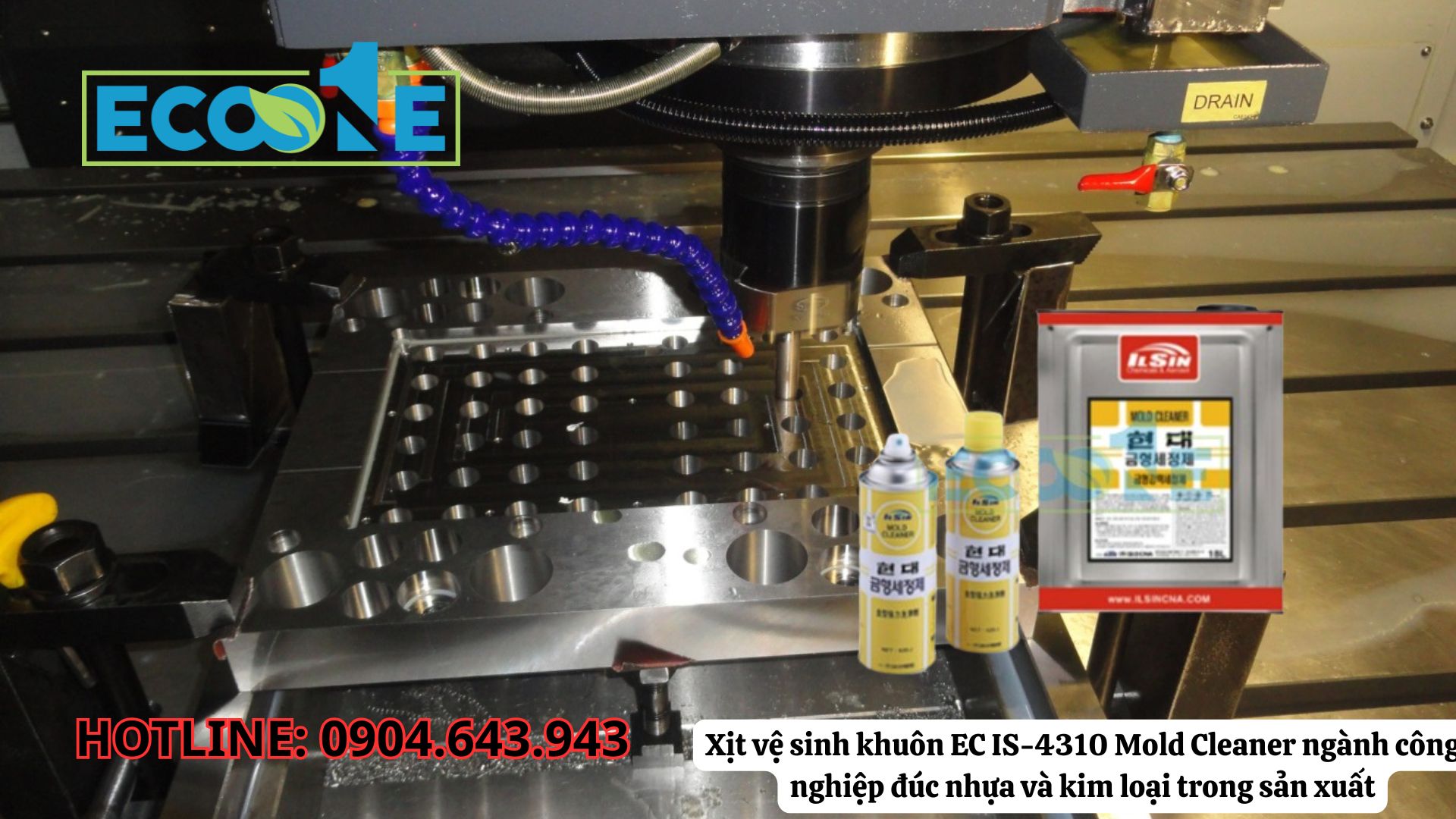 Xịt vệ sinh khuôn EC IS-4310 Mold Cleaner ngành công nghiệp đúc nhựa và kim loại trong sản xuất