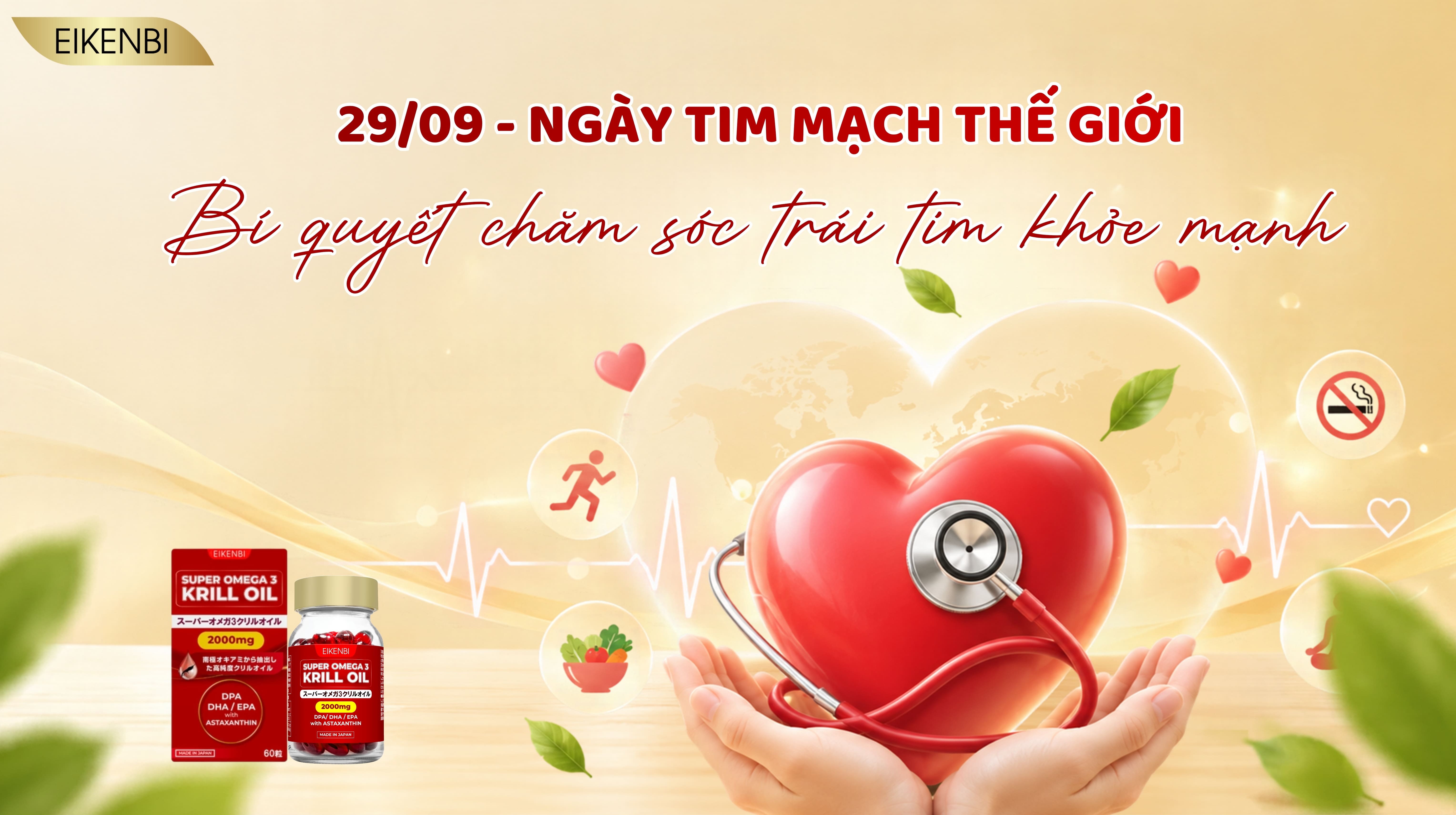 29/09 - Ngày Tim Mạch Thế Giới: Bí Quyết Chăm Sóc Trái Tim Khỏe Mạnh