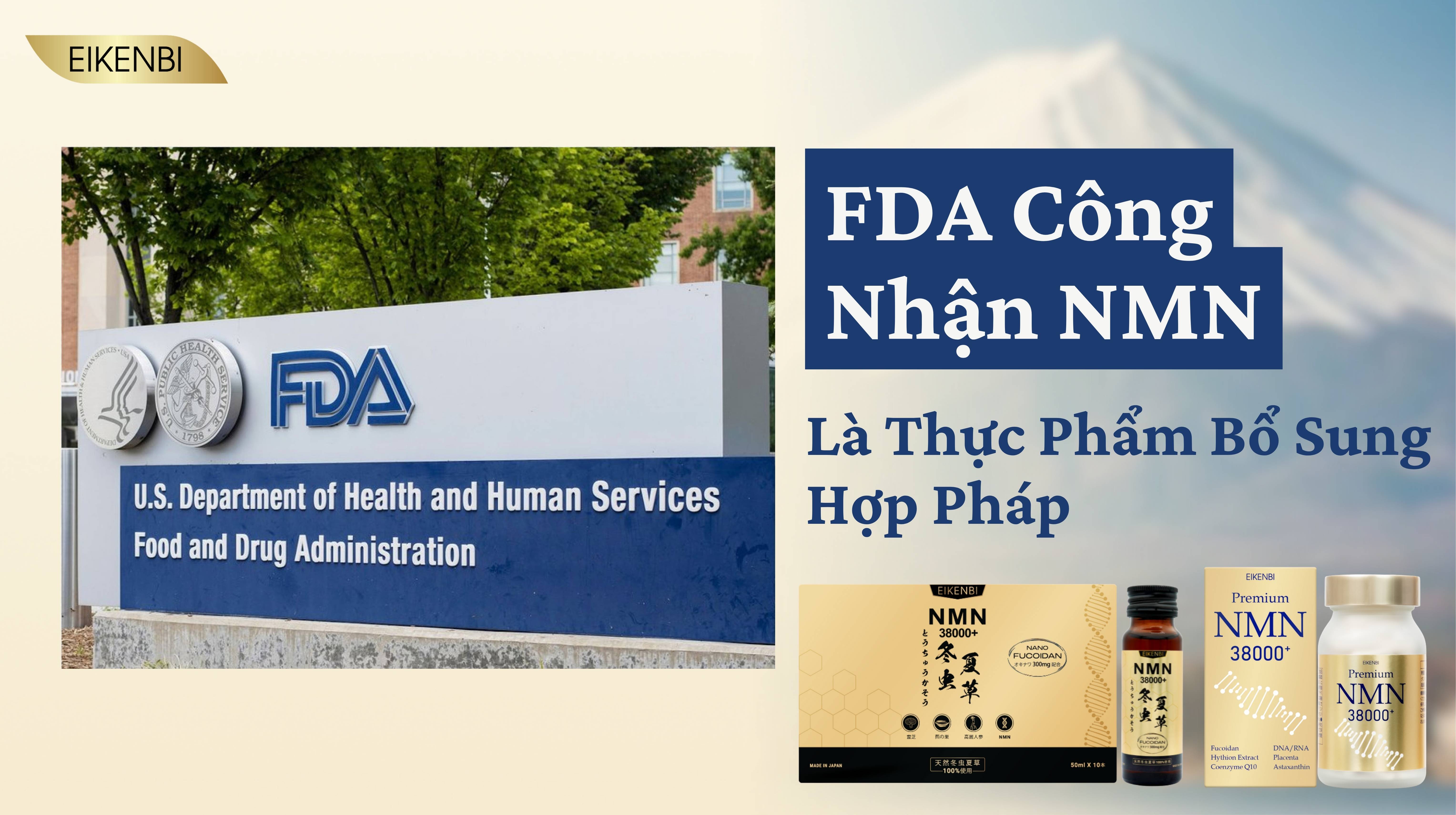 FDA Công Nhận NMN Là Thực Phẩm Bổ Sung Hợp Pháp