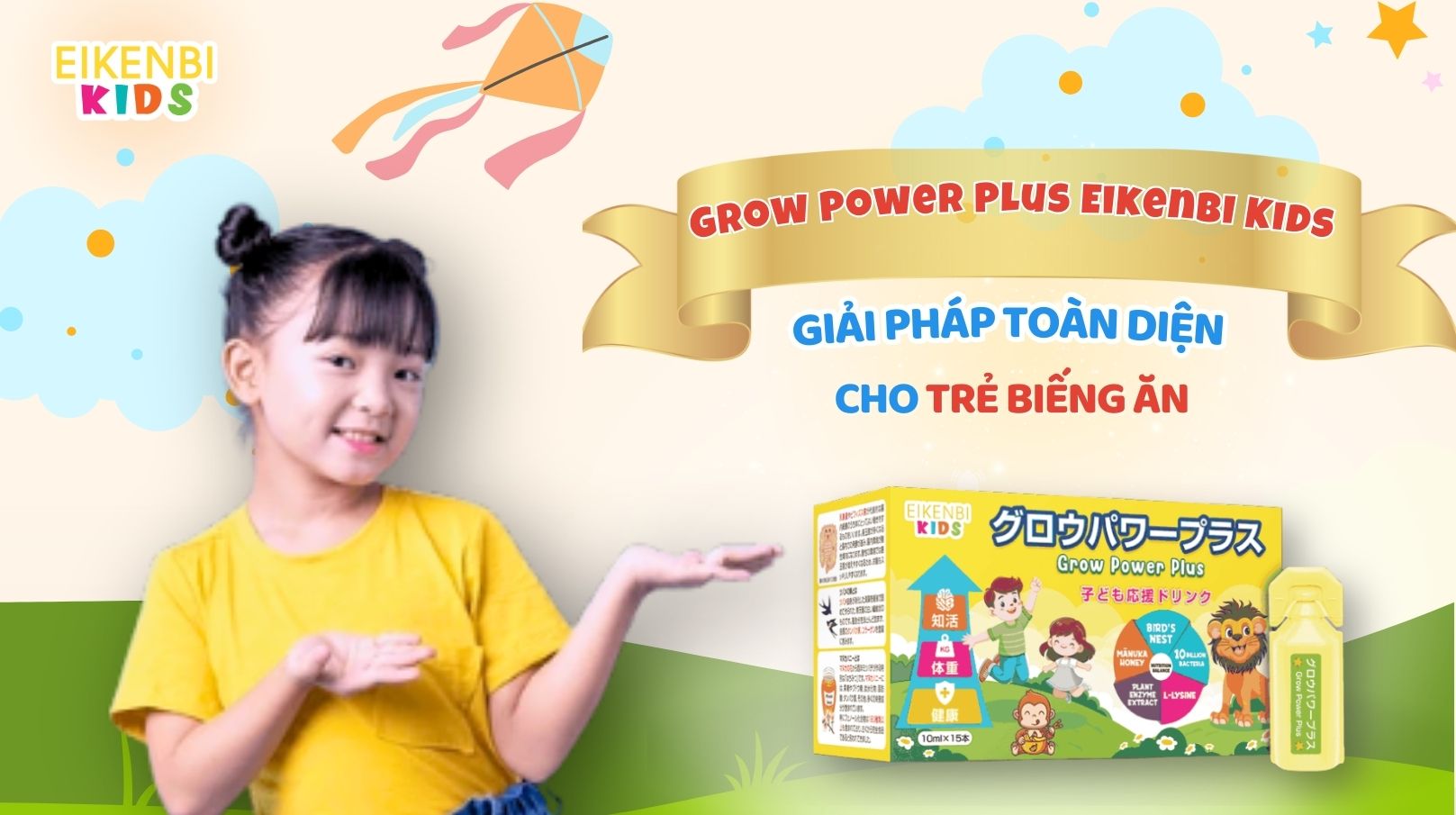 Grow Power Plus Eikenbi Kids – Giải Pháp Toàn Diện Cho Trẻ Biếng Ăn