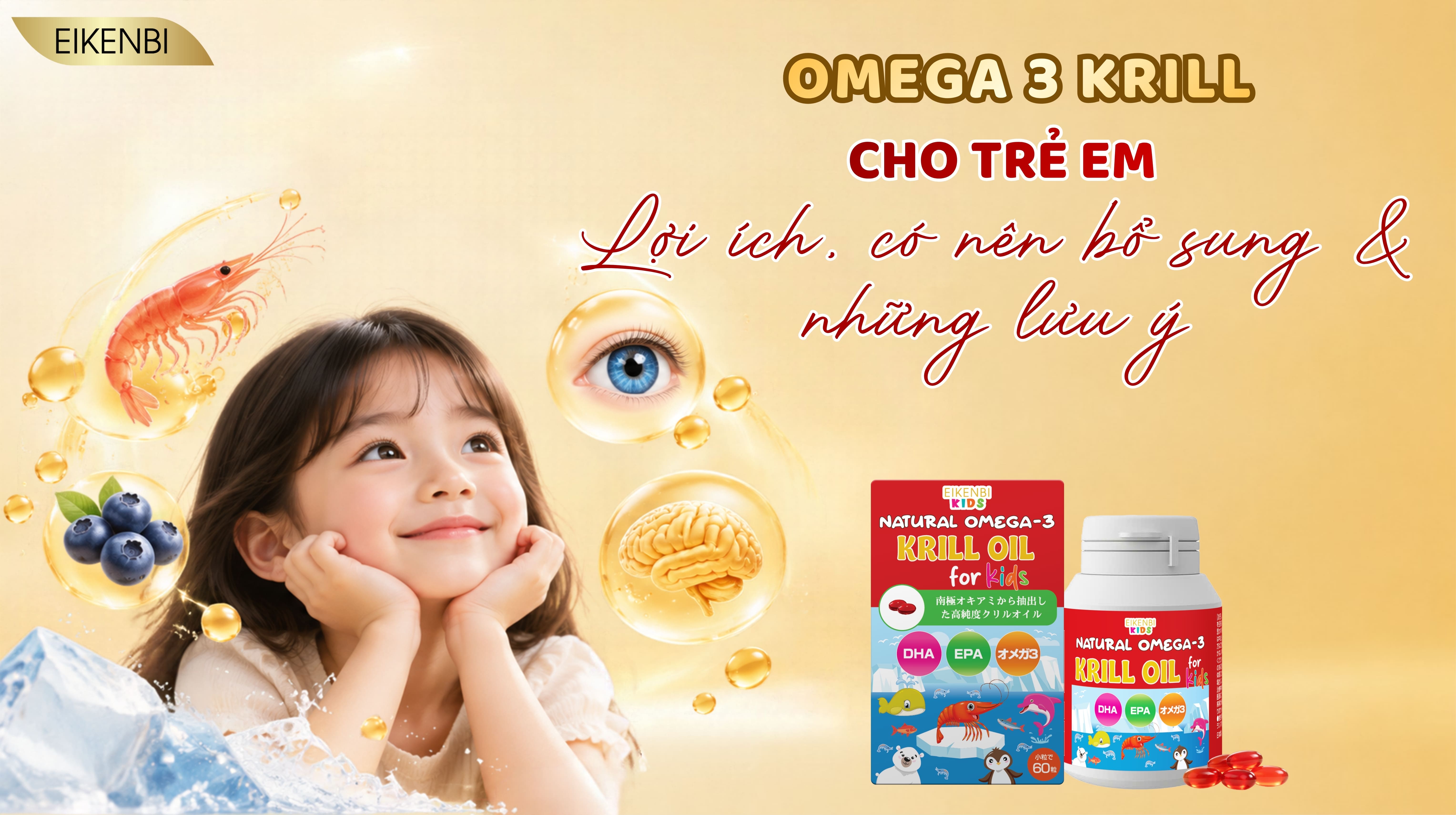 Omega 3 Krill Cho Trẻ Em: Lợi Ích, Có Nên Bổ Sung & Những Lưu Ý