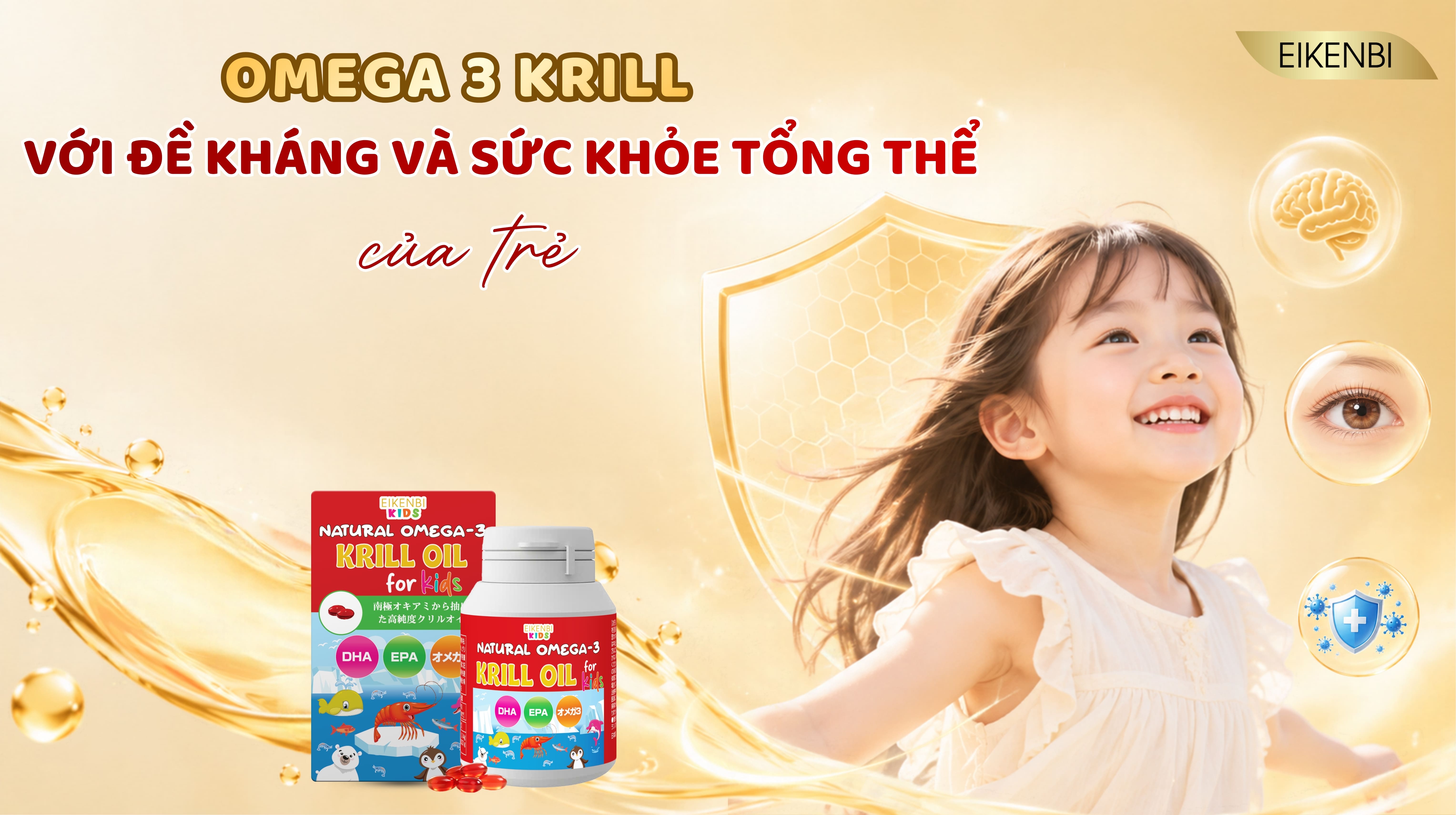 Omega 3 Krill Với Đề Kháng Và Sức Khỏe Tổng Thể Của Trẻ