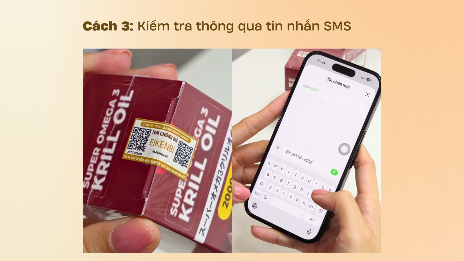 Cách 3. Kiểm tra thông qua tin nhắn SMS