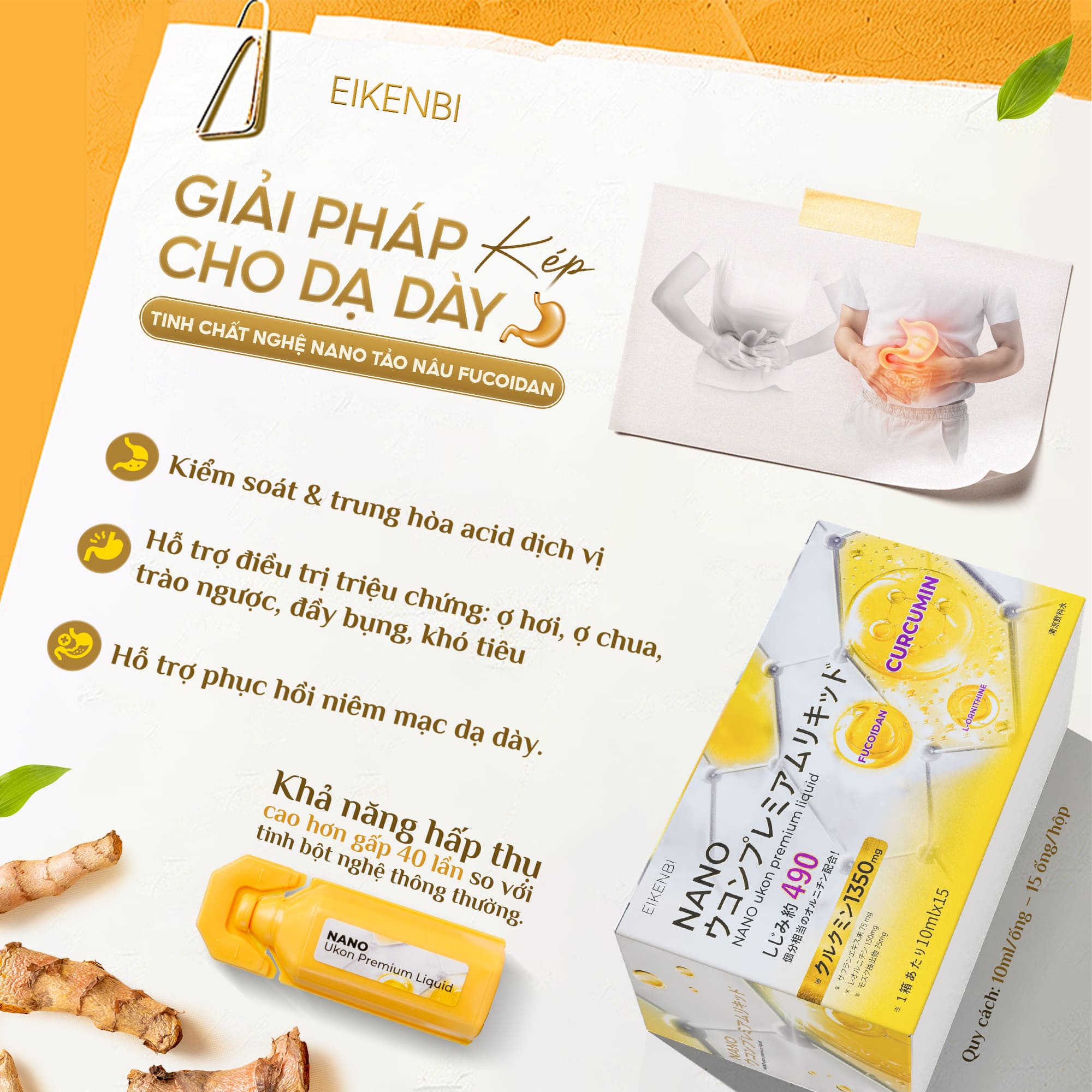 Công dụng của nghệ Nano Curcumin Eikenbi đối với sức khỏe